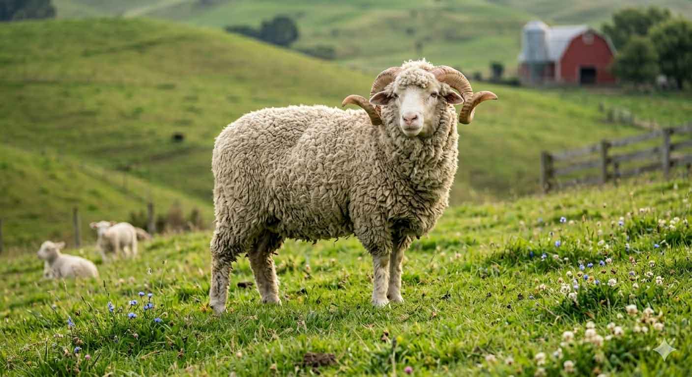 Kaliteli Yünlü Merinos Koç ve Kuzuları